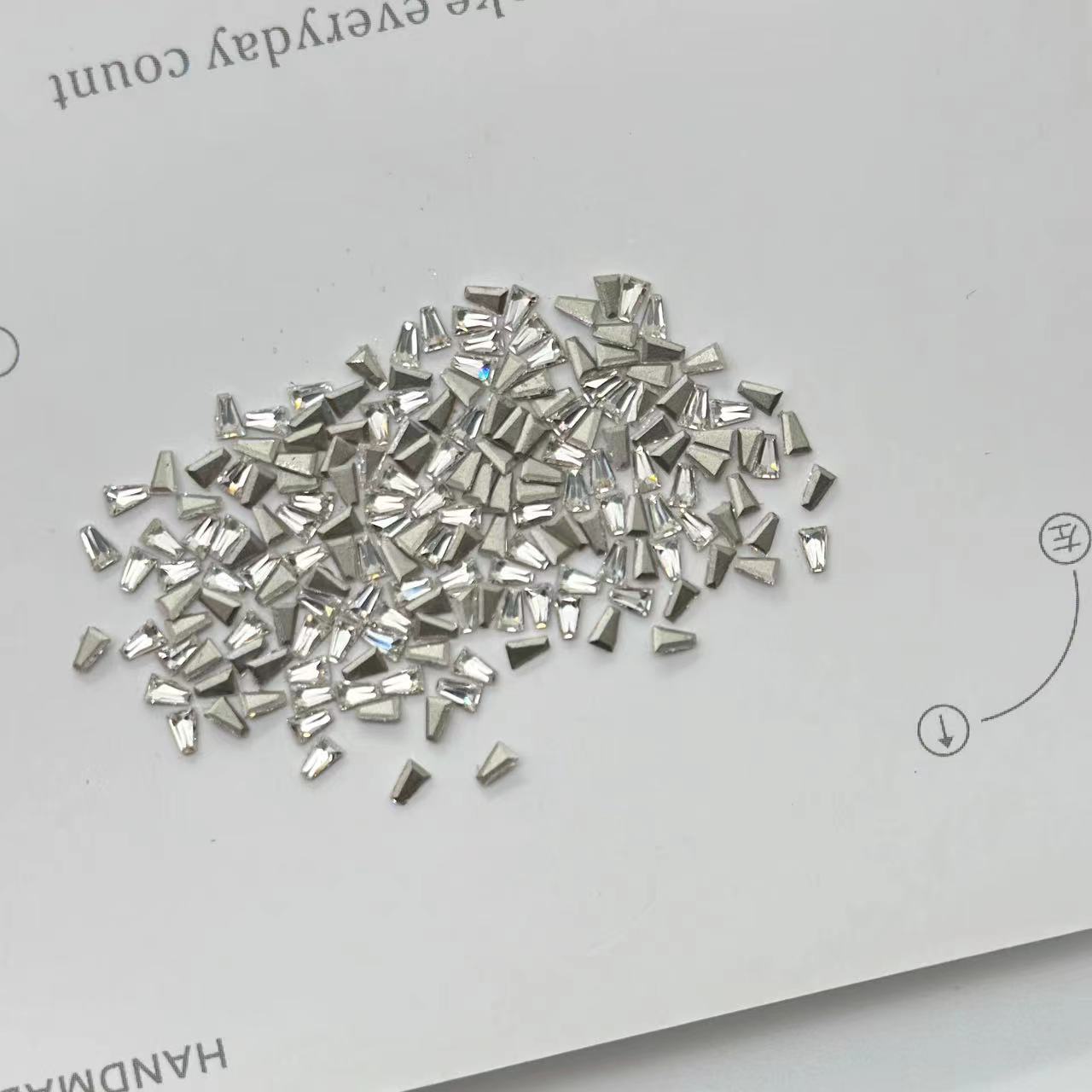Wholesale 5A Nail Art Accessories Beveled Flat Zircon Transparent White Mini Small High-Quality Super Shiny