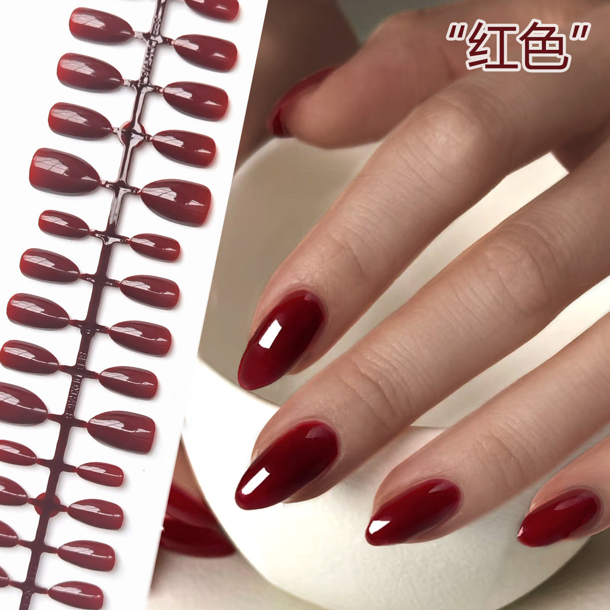 Wholesale Cross-Border Hot-Selling Wearable Nails Almond Nails Realistic Short Handmade Wearable Nail Tips Stickers Export Wholesale Factory