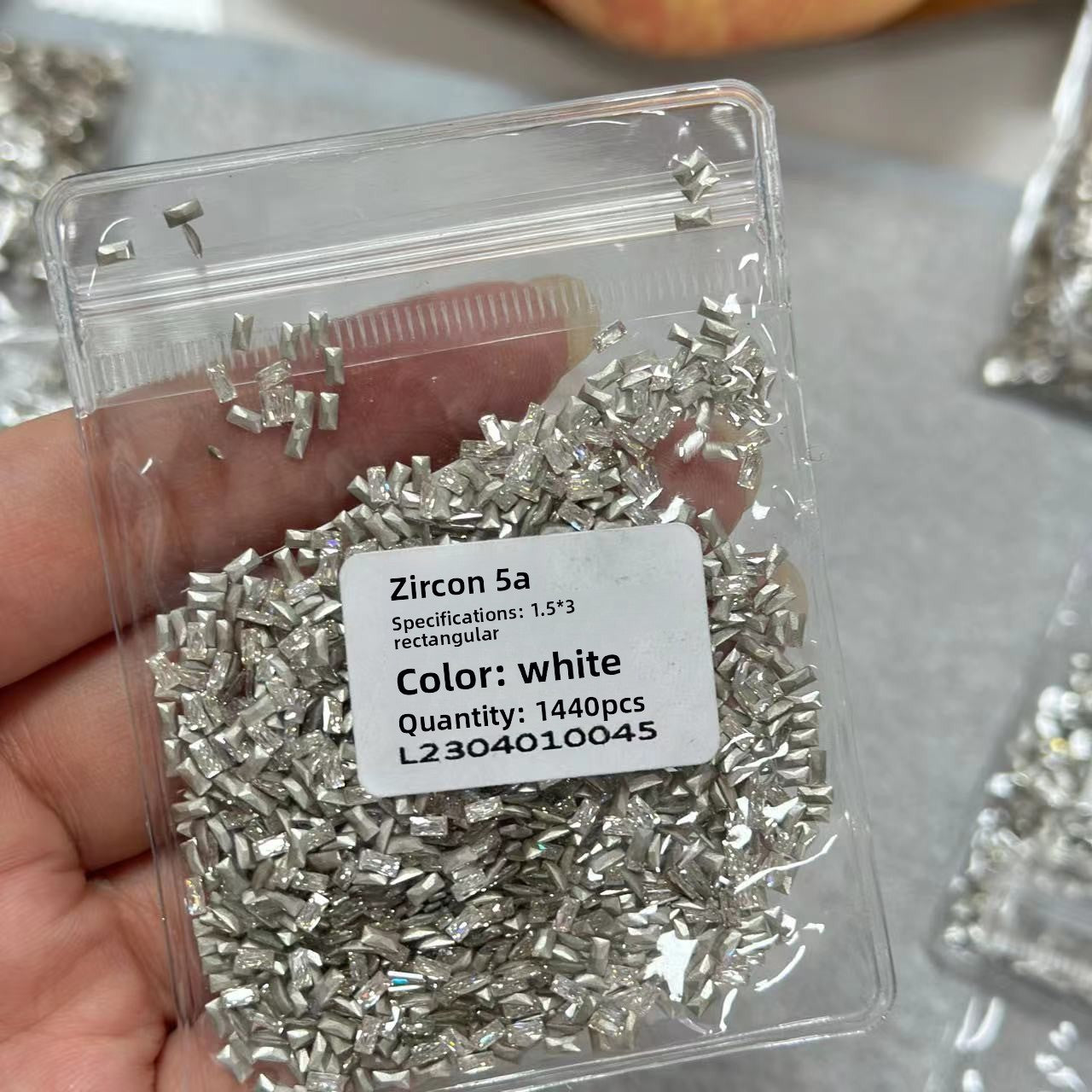 Mini Small Pointed Bottom Irregular White Fat Square Water Drop Horse Eye 5A Zircon Nail Art Accessories Wholesale