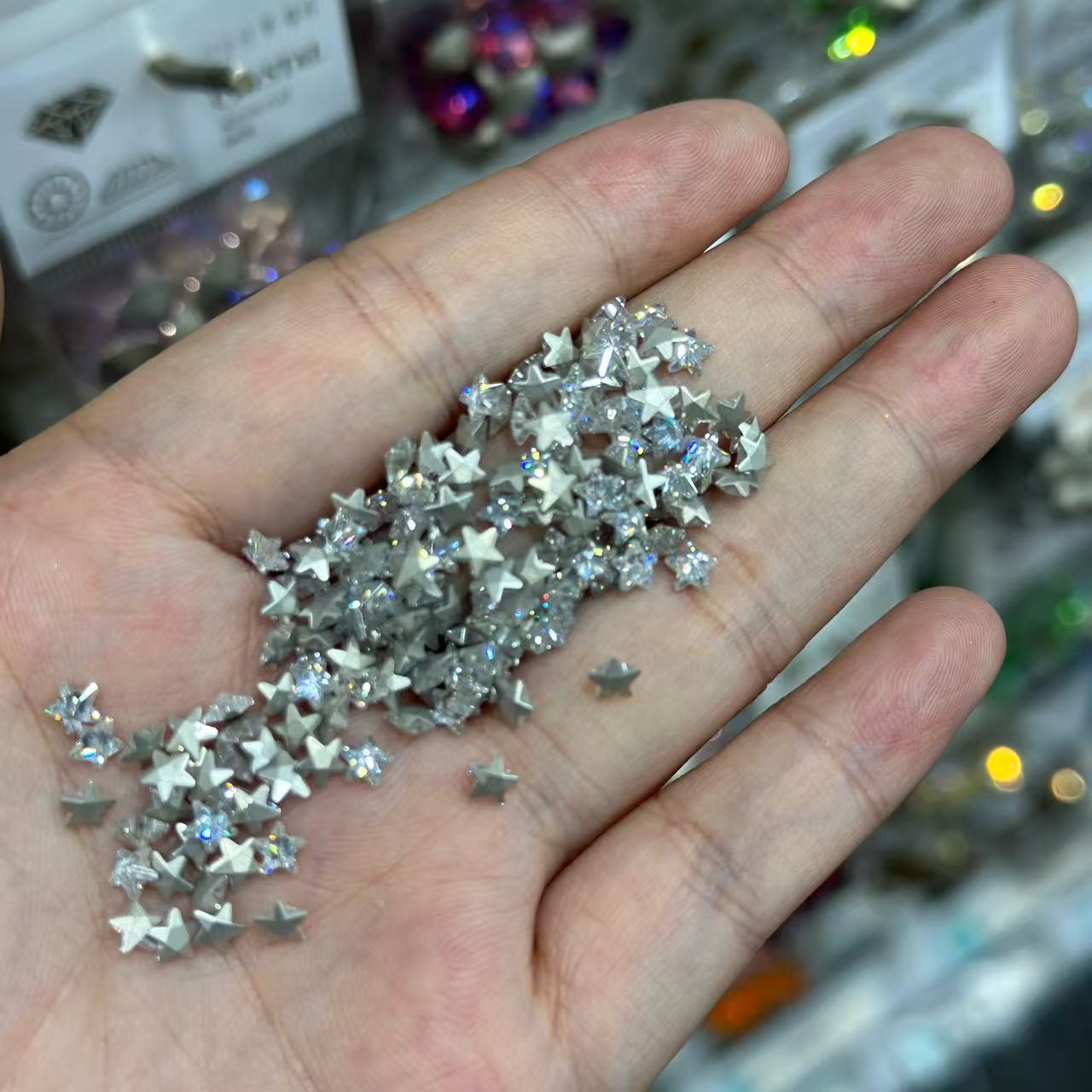 Wholesale 5A Nail Art Accessories Beveled Flat Zircon Transparent White Mini Small High-Quality Super Shiny
