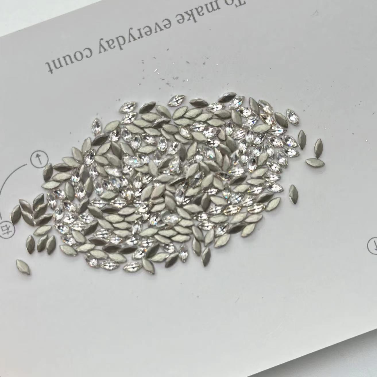 Wholesale 5A Nail Art Accessories Beveled Flat Zircon Transparent White Mini Small High-Quality Super Shiny