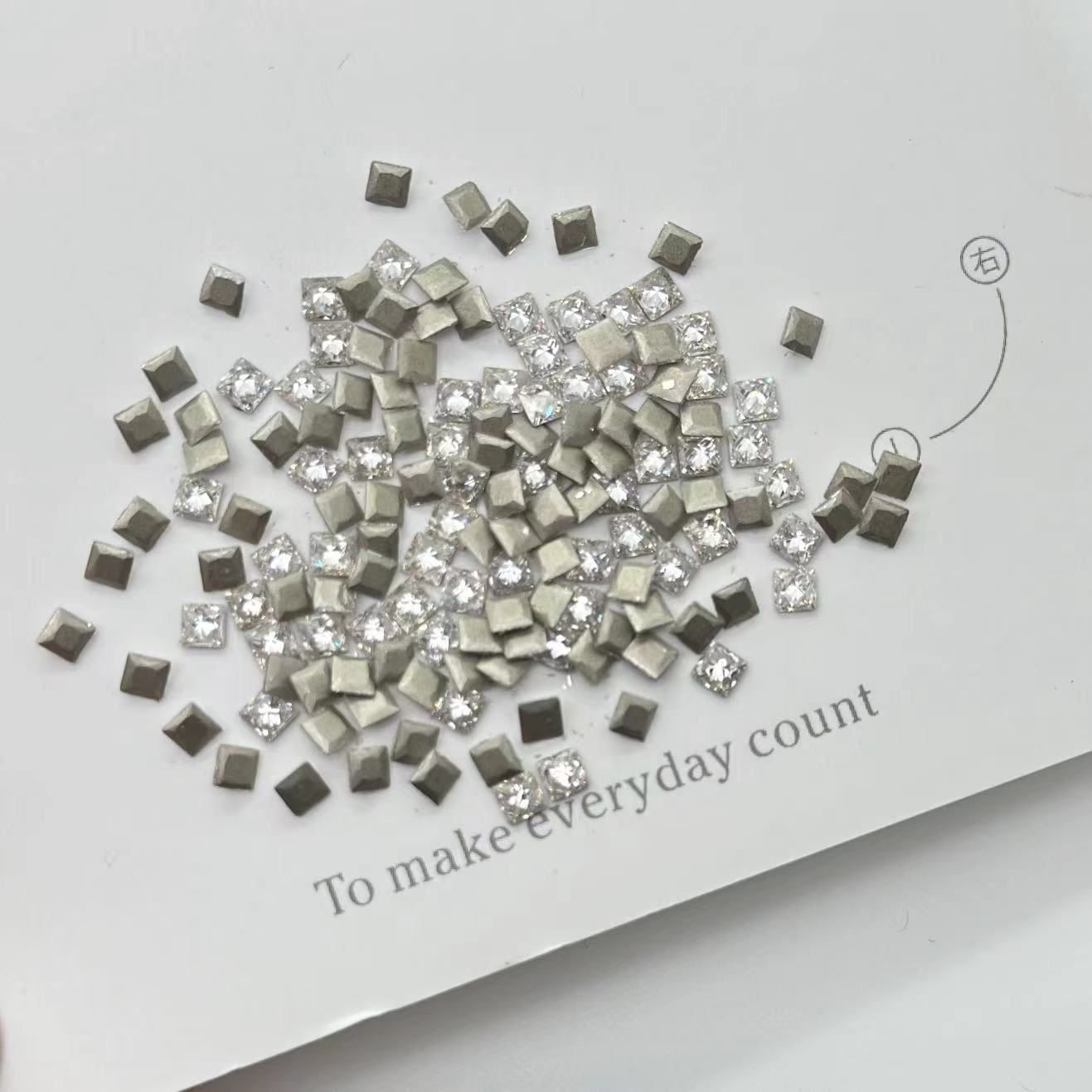 Wholesale 5A Nail Art Accessories Beveled Flat Zircon Transparent White Mini Small High-Quality Super Shiny
