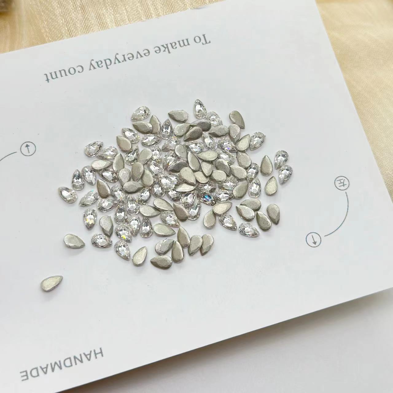 Wholesale 5A Nail Art Accessories Beveled Flat Zircon Transparent White Mini Small High-Quality Super Shiny