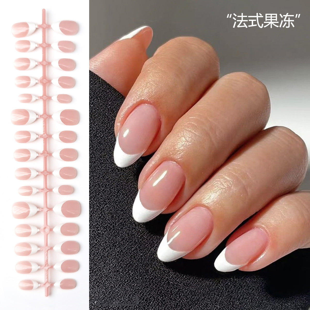 Wholesale Cross-Border Hot-Selling Wearable Nails Almond Nails Realistic Short Handmade Wearable Nail Tips Stickers Export Wholesale Factory