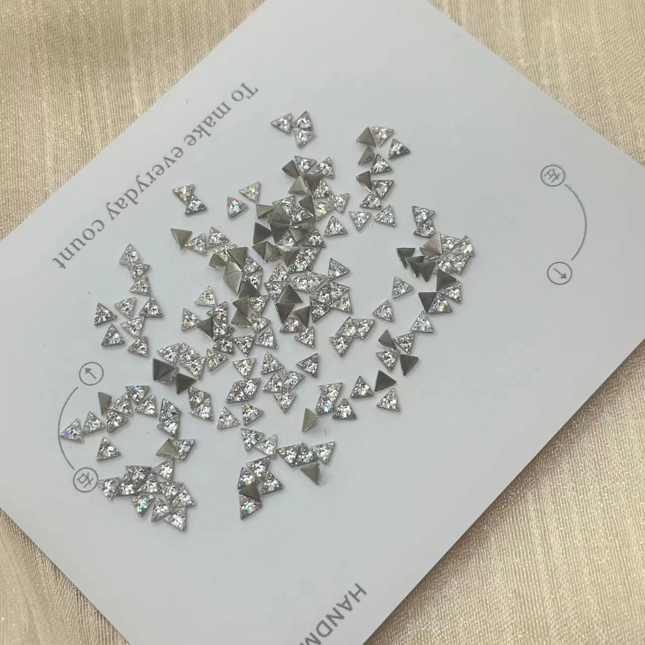 Wholesale 5A Nail Art Accessories Beveled Flat Zircon Transparent White Mini Small High-Quality Super Shiny