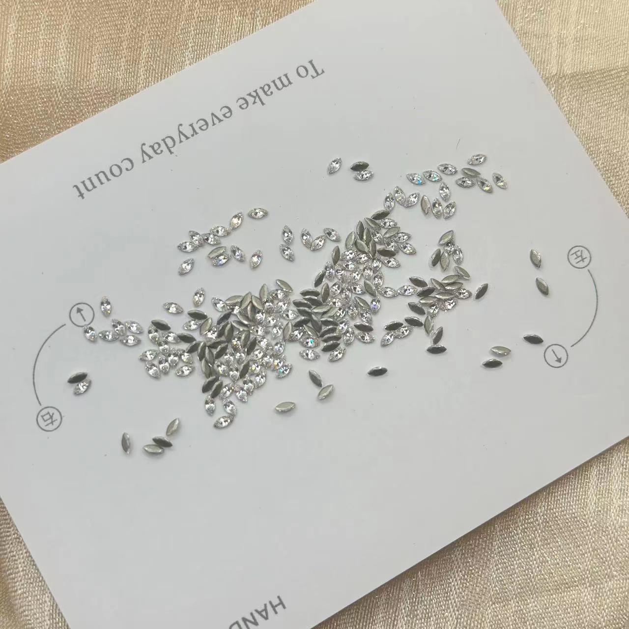 Wholesale 5A Nail Art Accessories Beveled Flat Zircon Transparent White Mini Small High-Quality Super Shiny