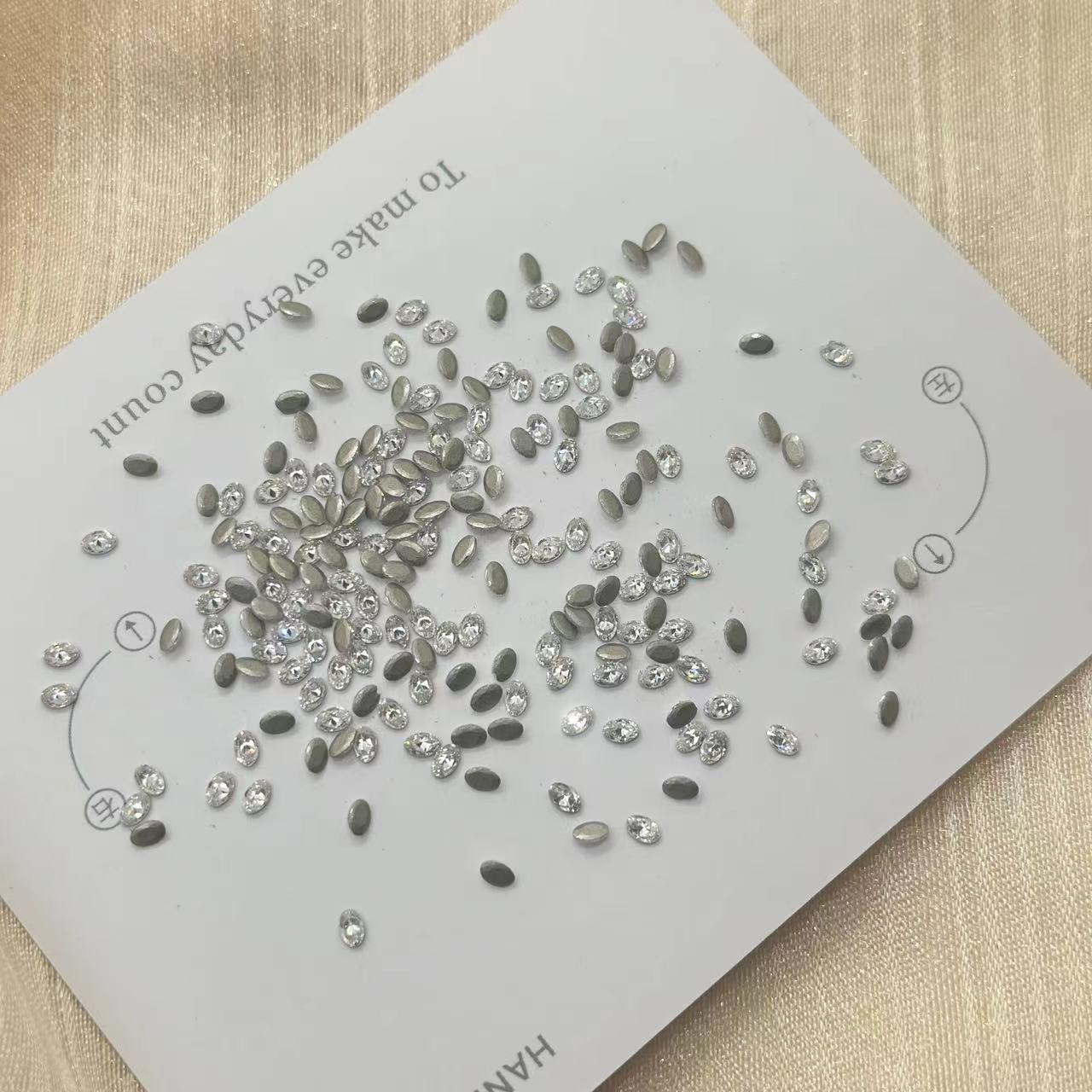 Wholesale 5A Nail Art Accessories Beveled Flat Zircon Transparent White Mini Small High-Quality Super Shiny