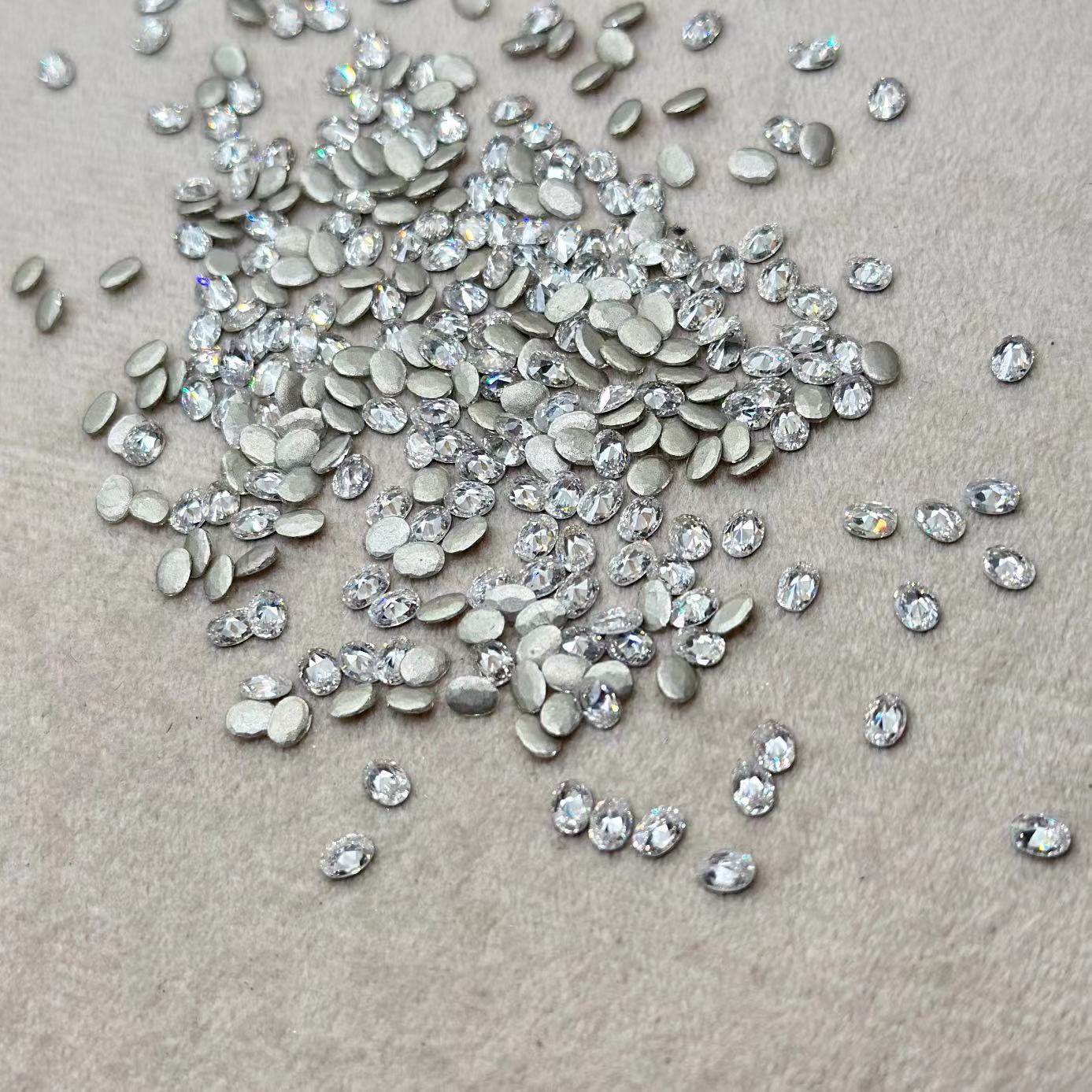 Wholesale 5A Nail Art Accessories Beveled Flat Zircon Transparent White Mini Small High-Quality Super Shiny