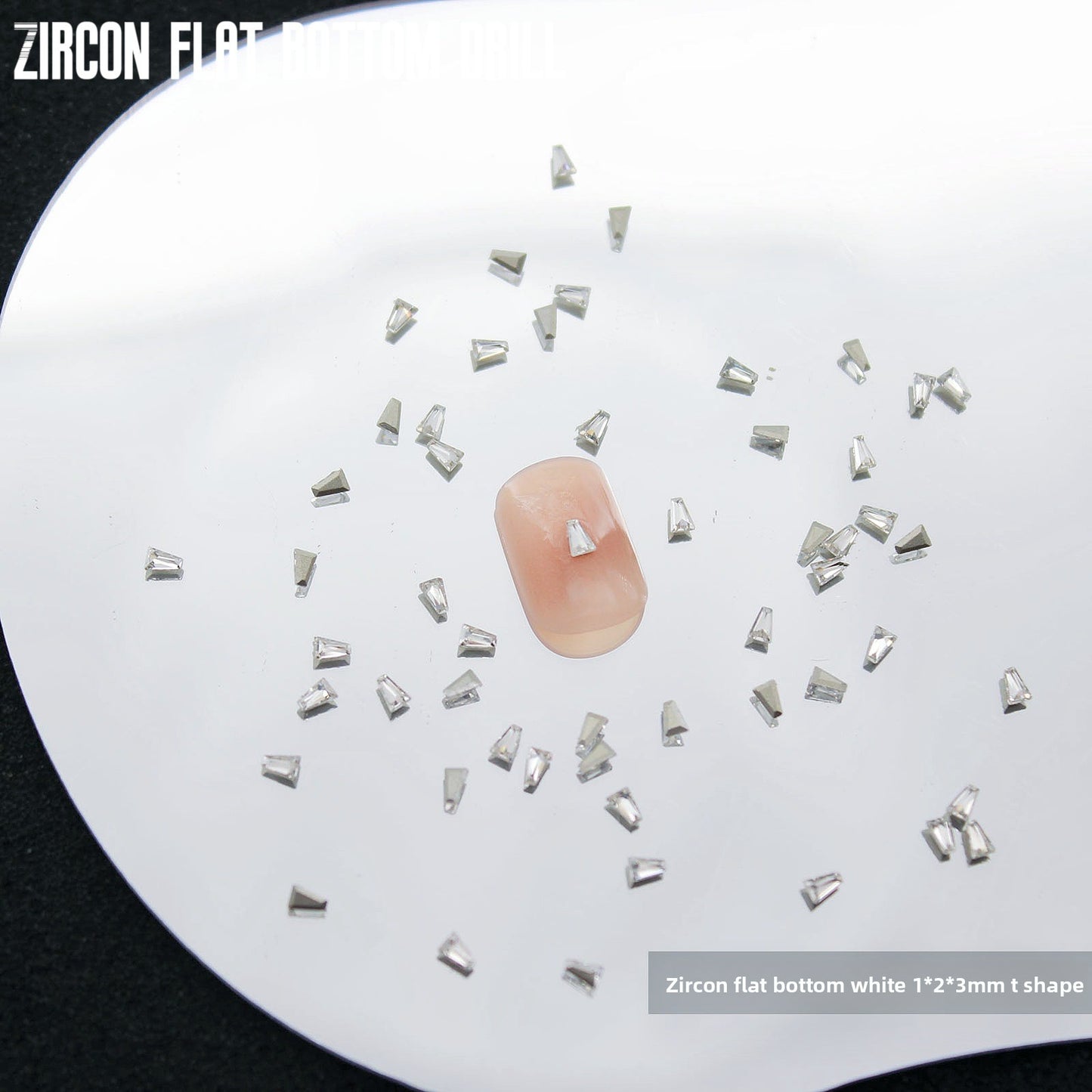 5A Mini Flat Bottom Beveled Zircon Nail Art Accessories Sparkling Snowflake Diamond-shaped Marquise Zircon Irregular Diamond Nail Decorations