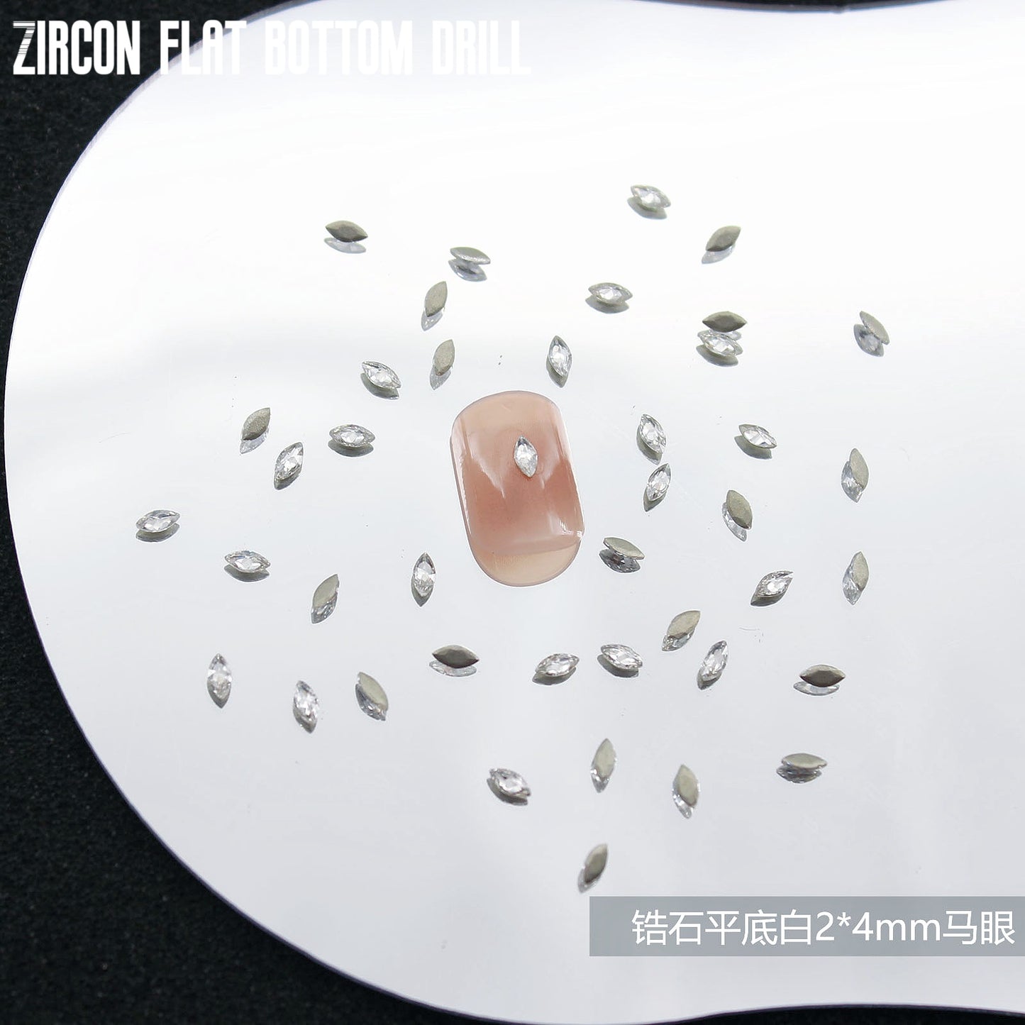 5A Mini Flat Bottom Beveled Zircon Nail Art Accessories Sparkling Snowflake Diamond-shaped Marquise Zircon Irregular Diamond Nail Decorations