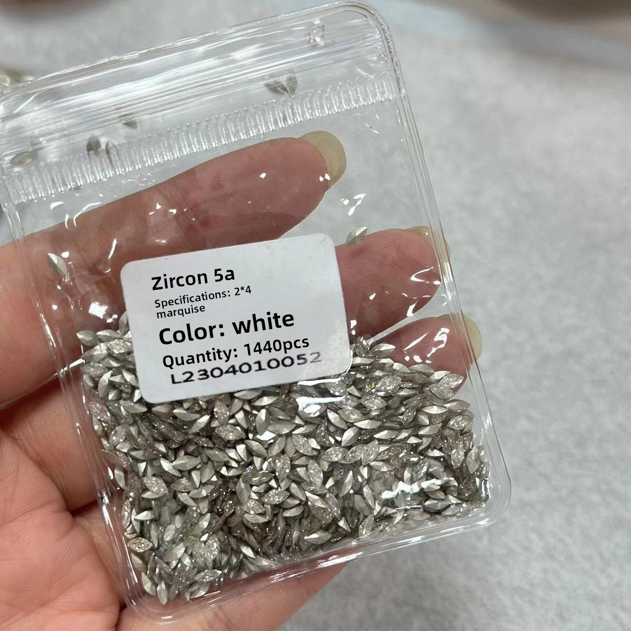 Mini Small Pointed Bottom Irregular White Fat Square Water Drop Horse Eye 5A Zircon Nail Art Accessories Wholesale