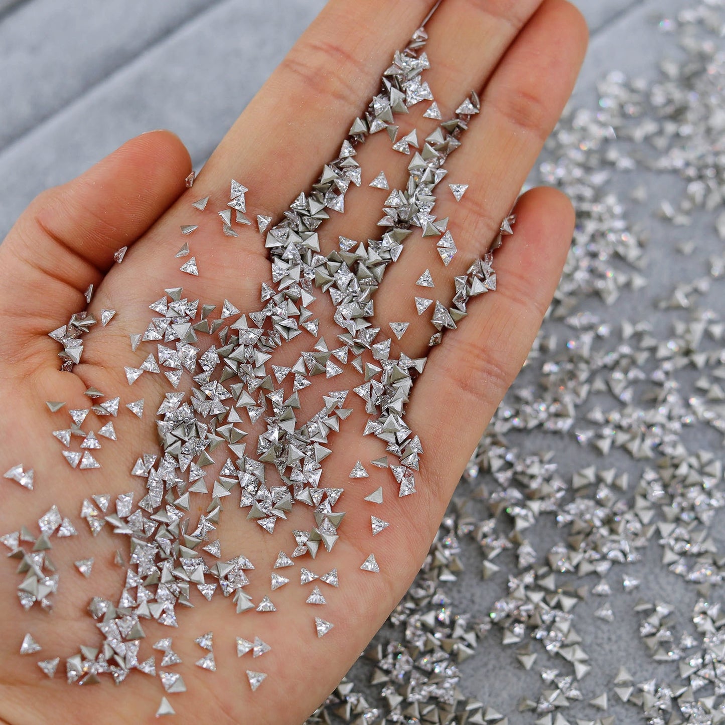 5A Mini Flat Bottom Beveled Zircon Nail Art Accessories Sparkling Snowflake Diamond-shaped Marquise Zircon Irregular Diamond Nail Decorations