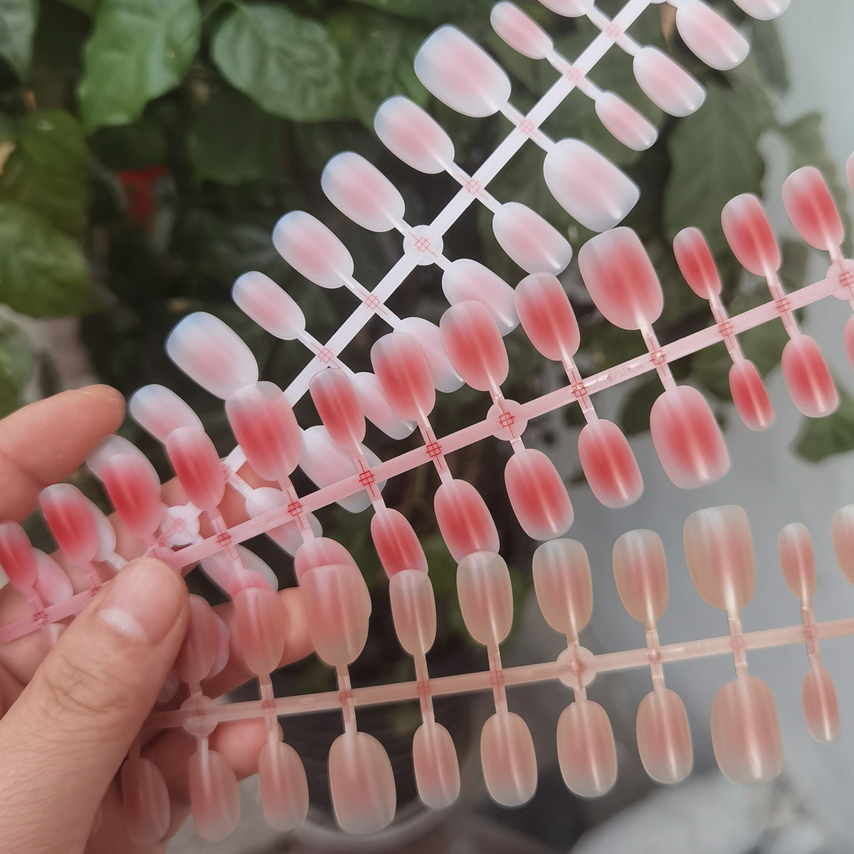 Foreign Trade Hot-Selling Wearable Nails Short Daily Oval Nail Stickers Finished Handmade Nail Pieces Factory Wholesale