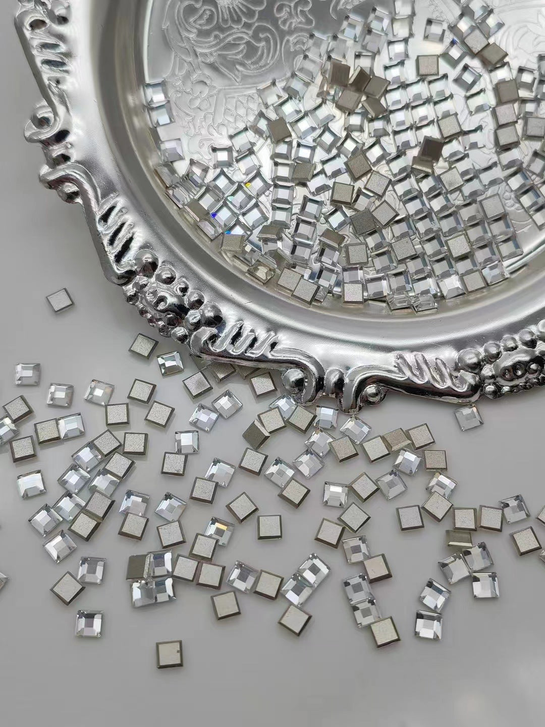 K9 Flat Bottom Irregular Nail Art Rhinestones Huazi Same Style Beveled Mini Heart Rhombus Flat Bottom Rhinestones Mixed Pack