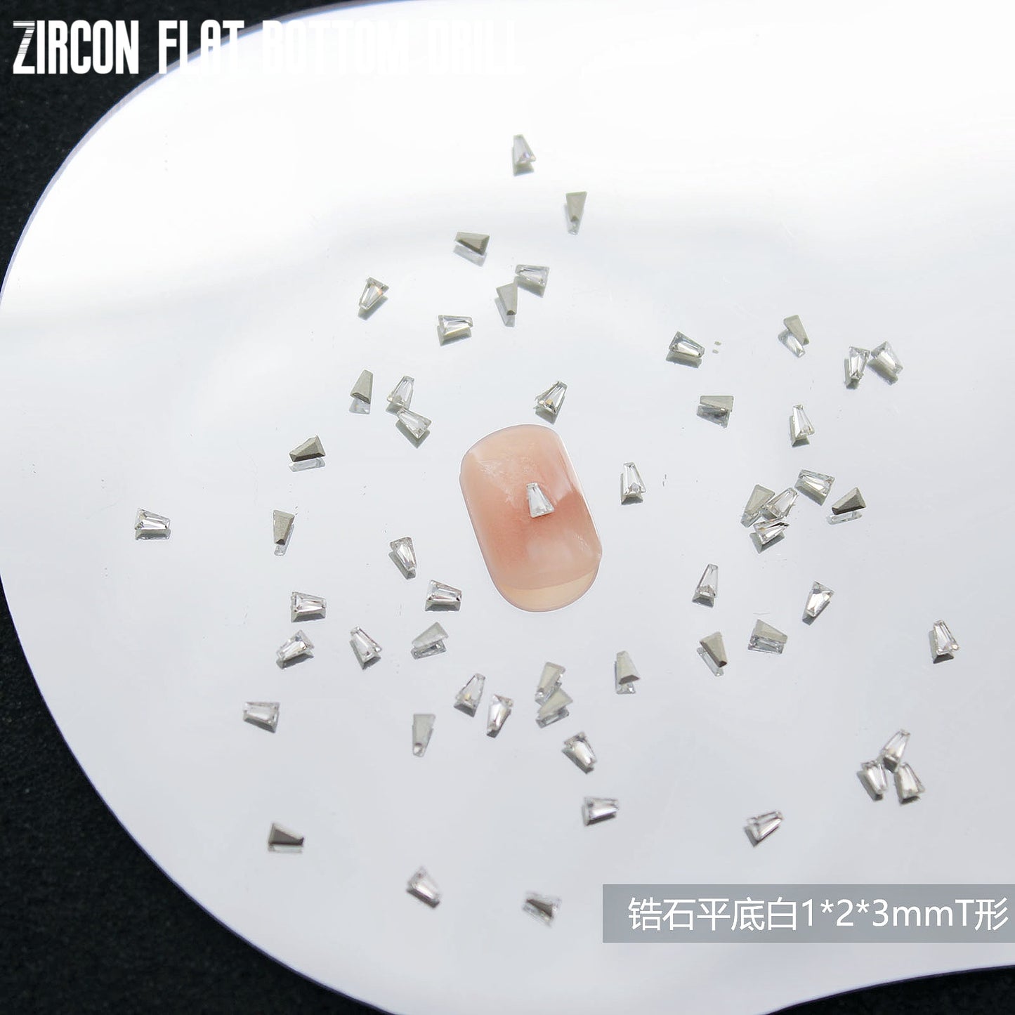 5A Mini Flat Bottom Beveled Zircon Nail Art Accessories Sparkling Snowflake Diamond-shaped Marquise Zircon Irregular Diamond Nail Decorations