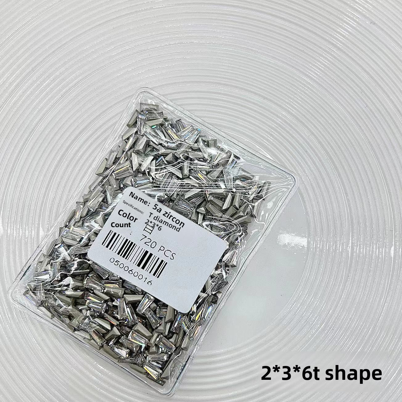 5A Medium Zircon Rose Cut Nail Art Rhinestones Sparkling Pointed Bottom Plated Wheat Spike Nail Rhinestones Decorations Wholesale