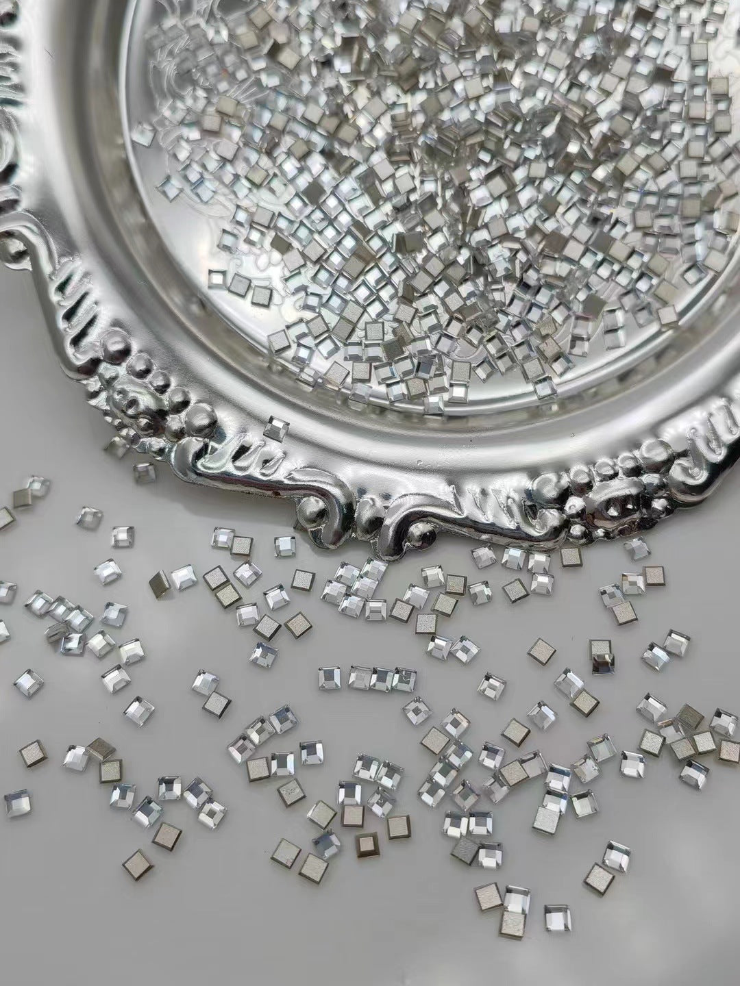 K9 Flat Bottom Irregular Nail Art Rhinestones Huazi Same Style Beveled Mini Heart Rhombus Flat Bottom Rhinestones Mixed Pack