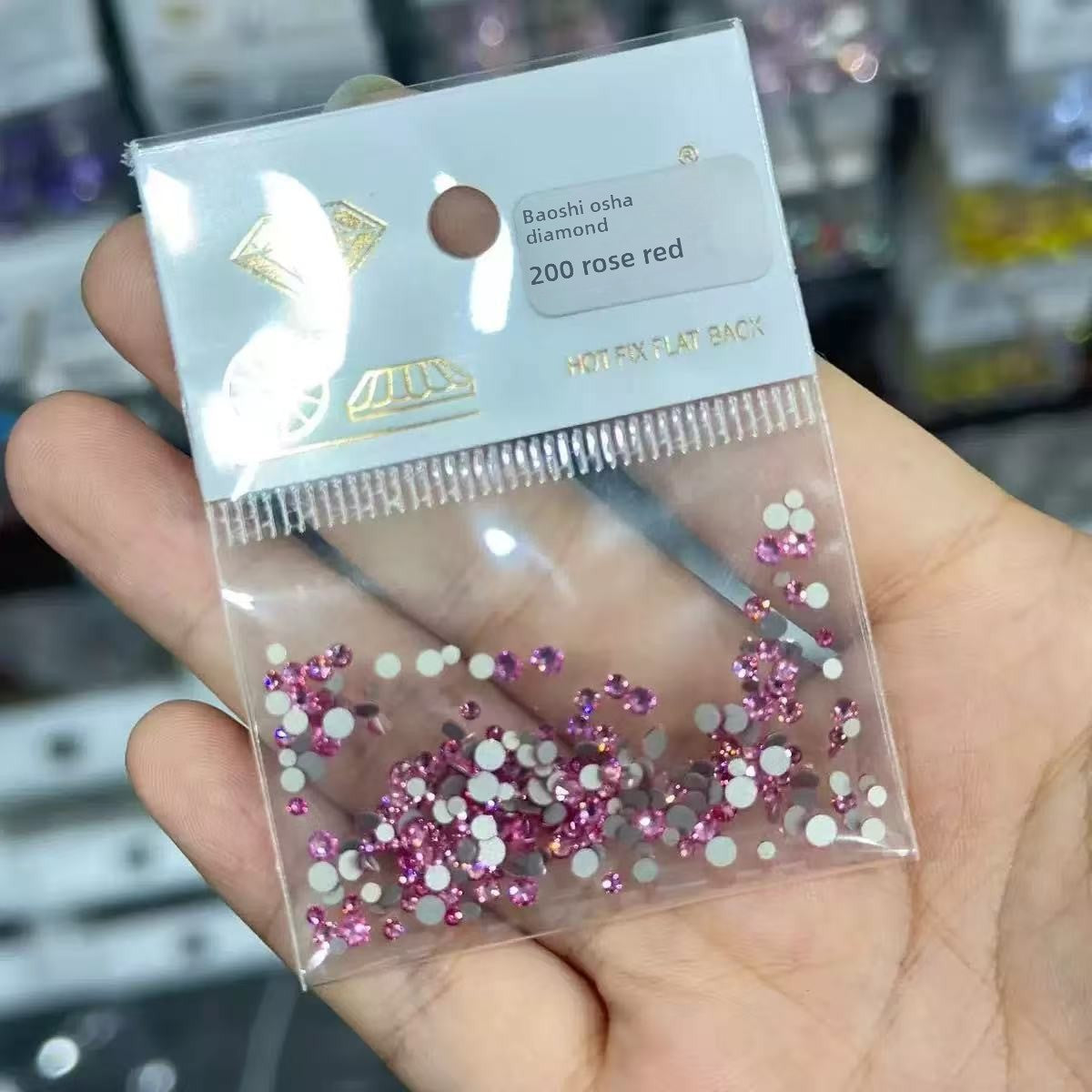 Super Shiny Flat Colorful Round Nail Art Rhinestones 33 Cut Mixed Crushed Rhinestones Nail Stickers Rhinestone Decorations