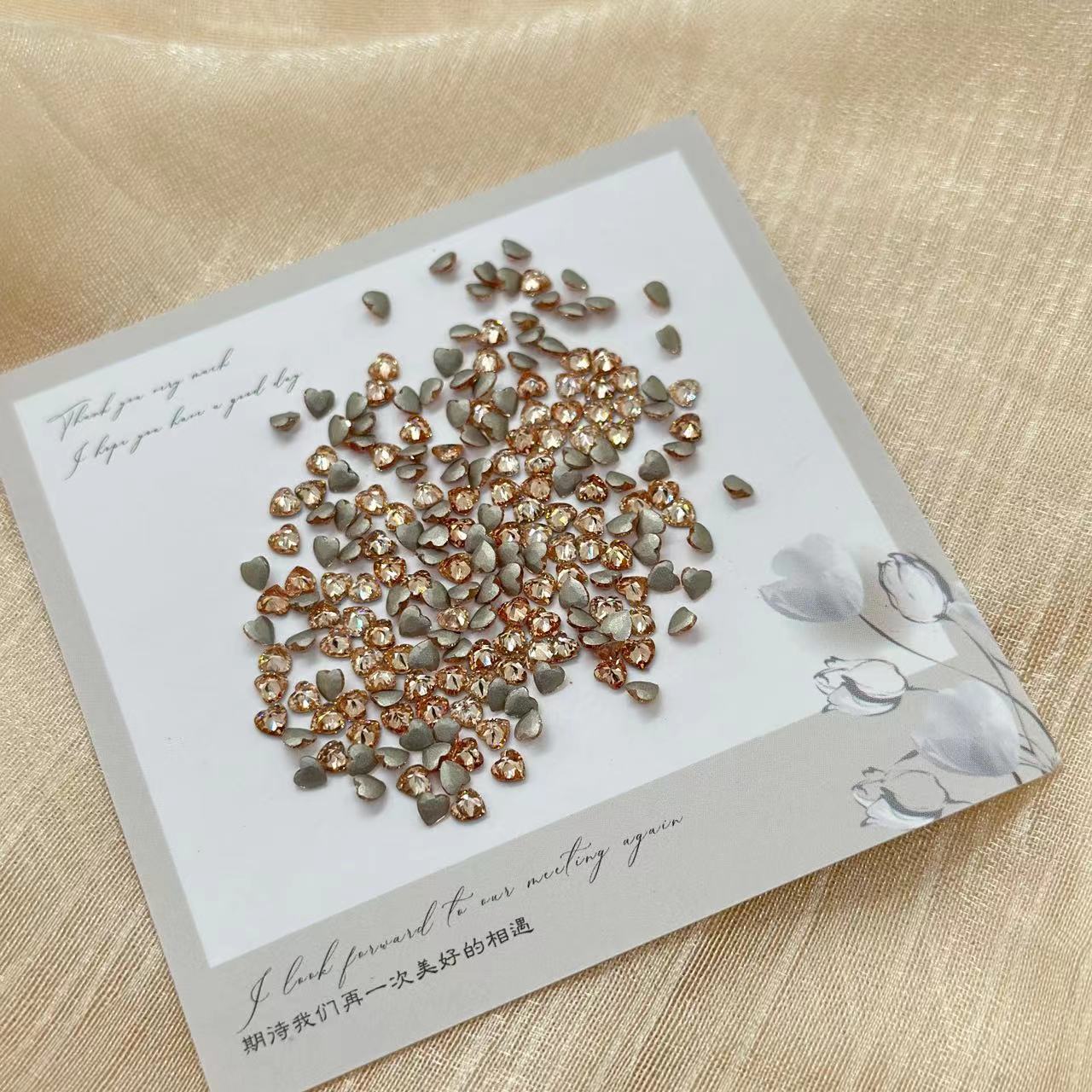 Nail Art Accessories Zircon Flatback Champagne Color Mini Small Mixed Zircon Sparkling Nail Rhinestones
