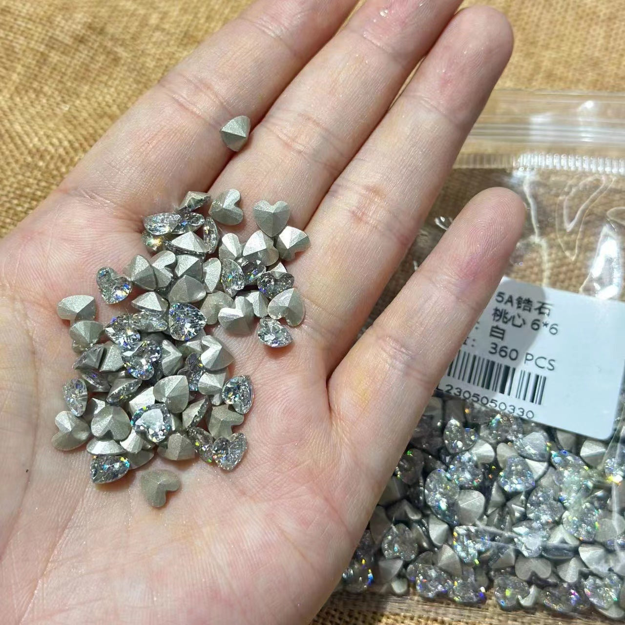 5A Medium Zircon Rose Cut Nail Art Rhinestones Sparkling Pointed Bottom Plated Wheat Spike Nail Rhinestones Decorations Wholesale