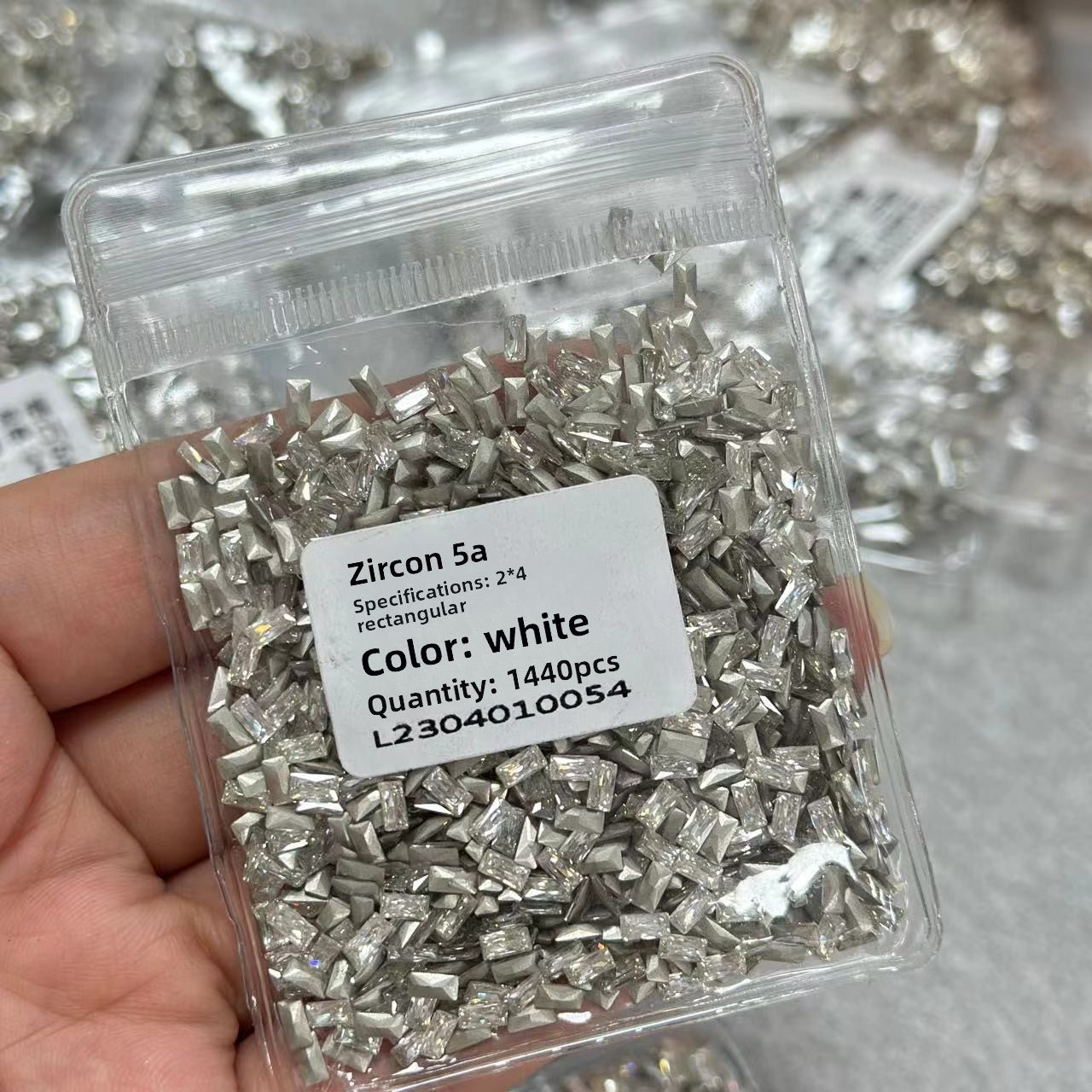 Mini Small Pointed Bottom Irregular White Fat Square Water Drop Horse Eye 5A Zircon Nail Art Accessories Wholesale