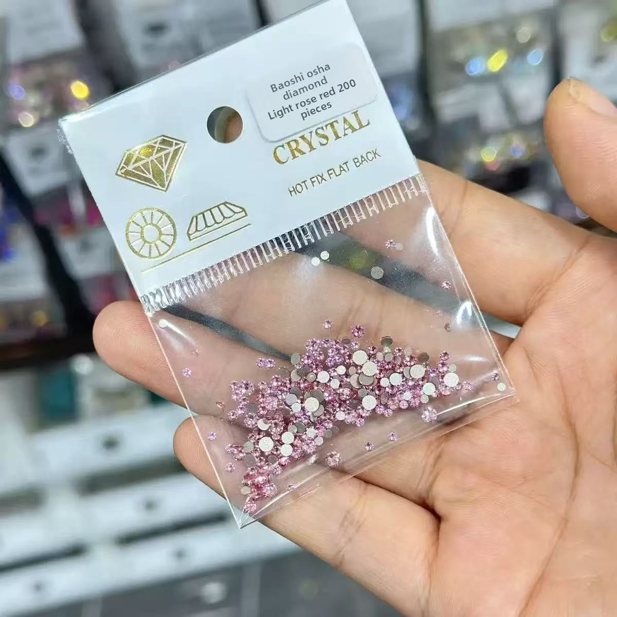 Super Shiny Flat Colorful Round Nail Art Rhinestones 33 Cut Mixed Crushed Rhinestones Nail Stickers Rhinestone Decorations