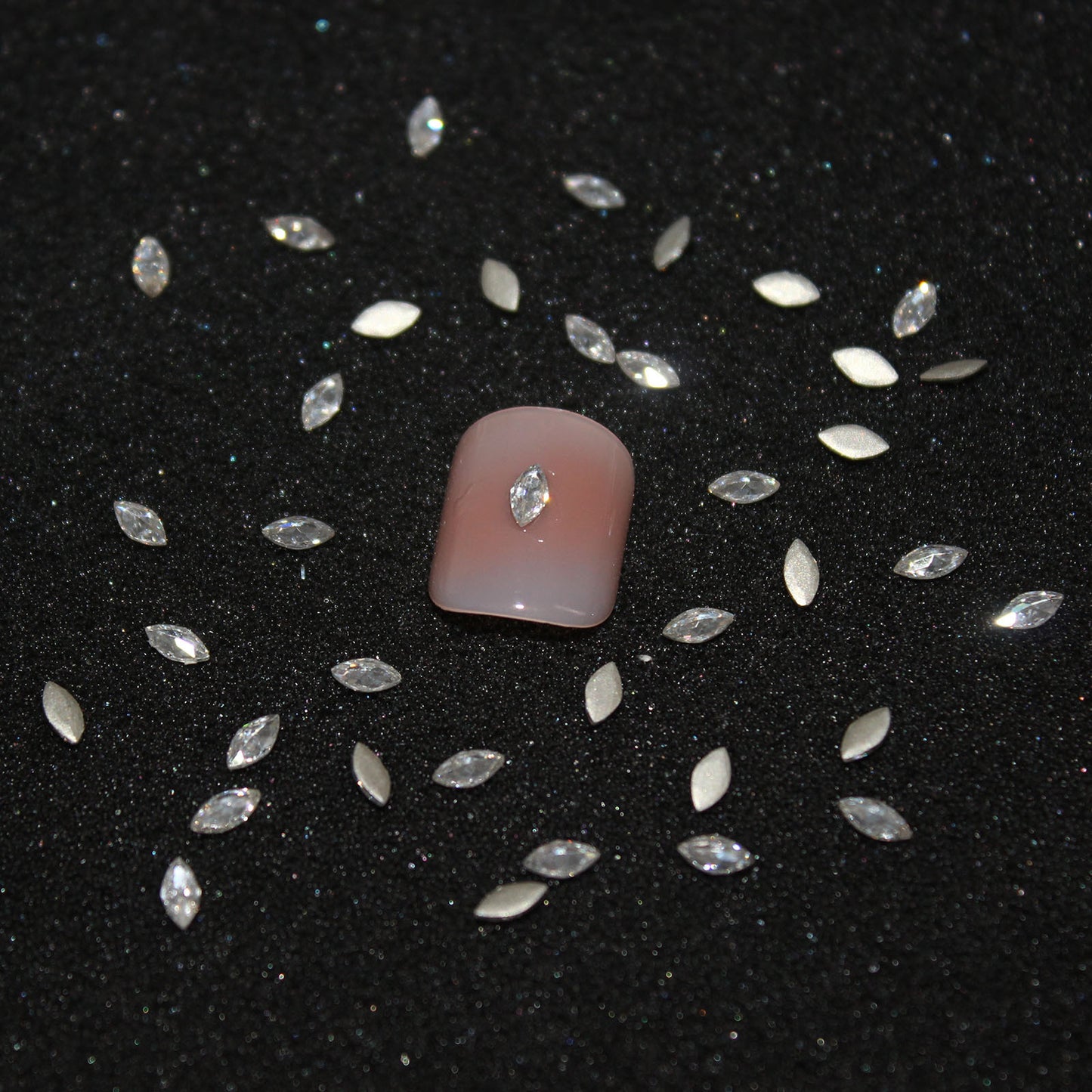 5A Mini Flat Bottom Beveled Zircon Nail Art Accessories Sparkling Snowflake Diamond-shaped Marquise Zircon Irregular Diamond Nail Decorations