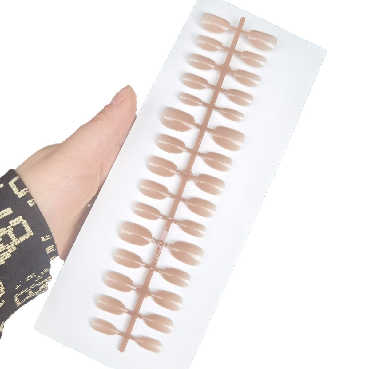 Foreign Trade Hot-Selling Wearable Nails Short Daily Oval Nail Stickers Finished Handmade Nail Pieces Factory Wholesale