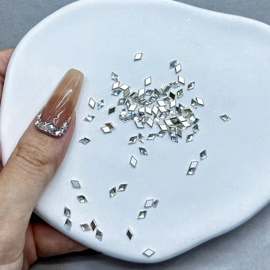 K9 Flat Bottom Irregular Nail Art Rhinestones Huazi Same Style Beveled Mini Heart Rhombus Flat Bottom Rhinestones Mixed Pack