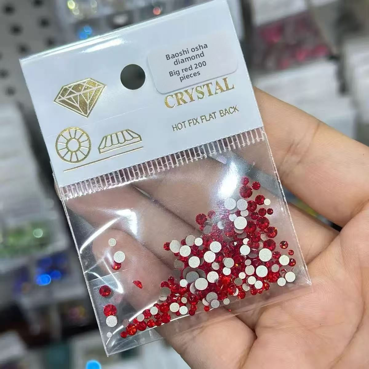 Super Shiny Flat Colorful Round Nail Art Rhinestones 33 Cut Mixed Crushed Rhinestones Nail Stickers Rhinestone Decorations