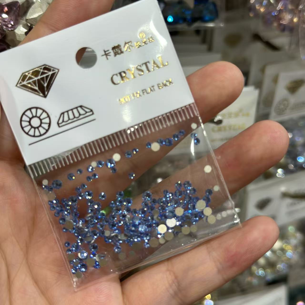 Super Shiny Flat Colorful Round Nail Art Rhinestones 33 Cut Mixed Crushed Rhinestones Nail Stickers Rhinestone Decorations