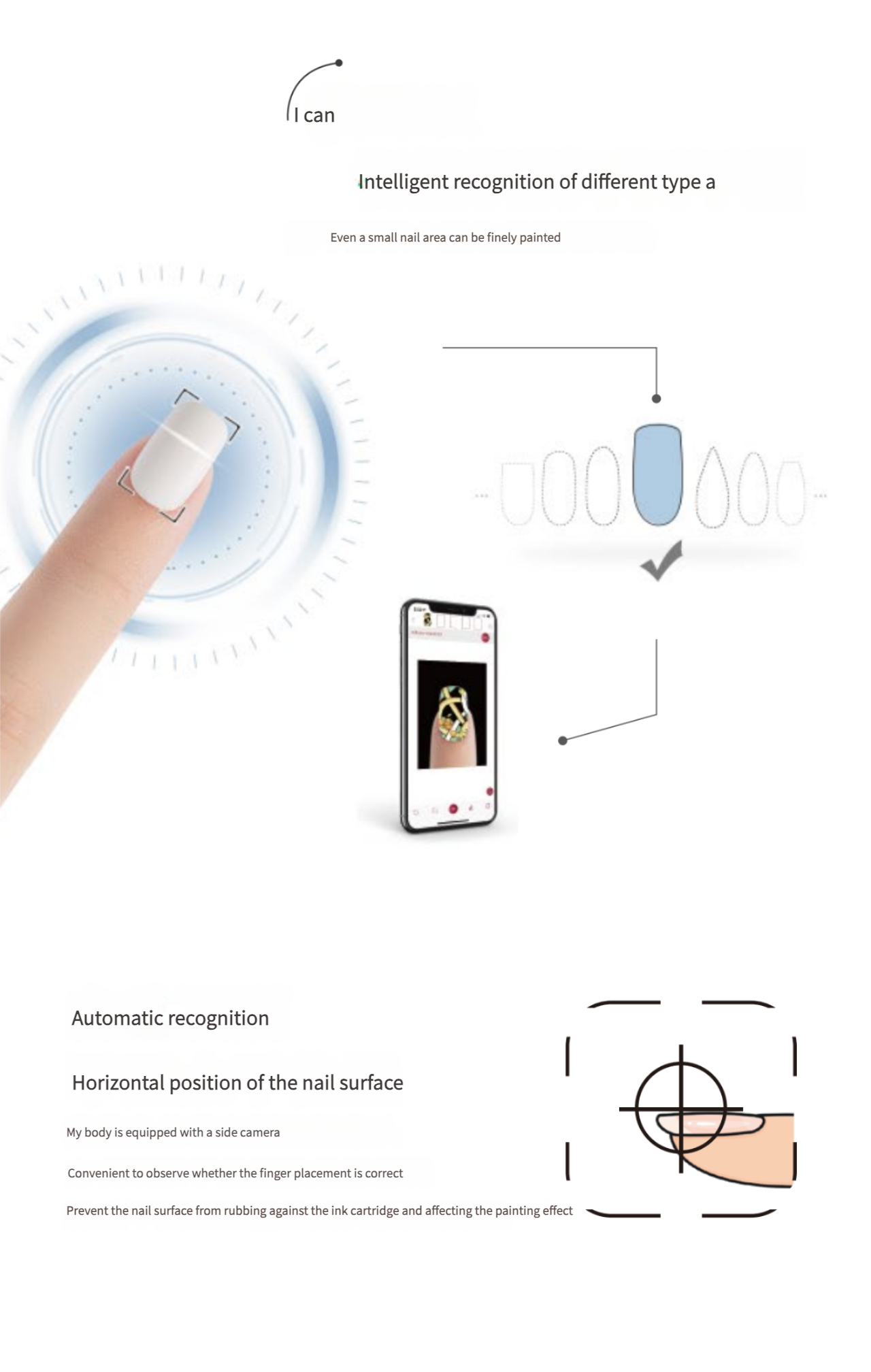 Automatic Nail Art  Printer（No Blades inside，dont worry)Suitable for nail studios, individual entrepreneurs, online store operators, and nail art enthusiasts.