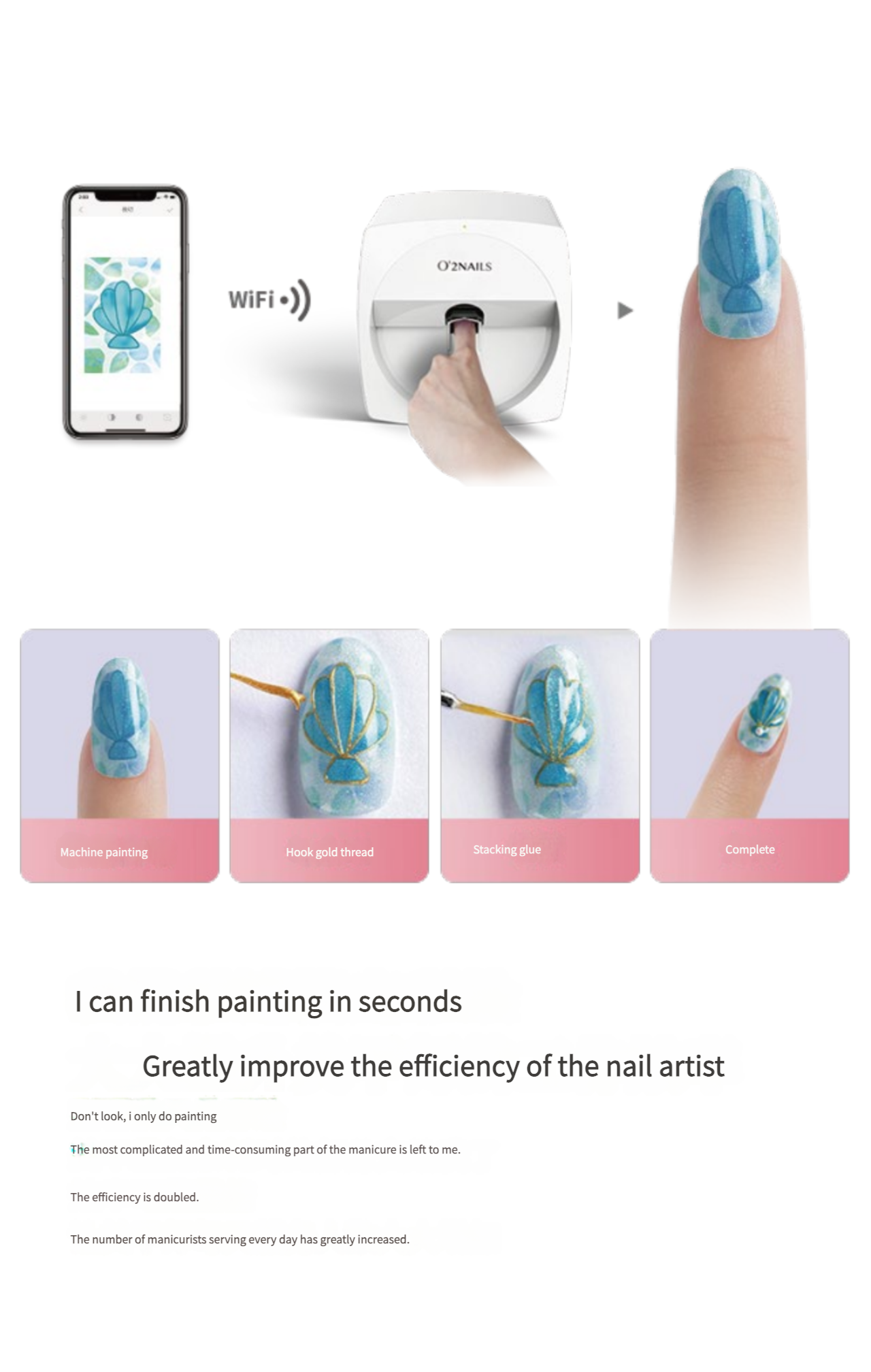 Automatic Nail Art  Printer（No Blades inside，dont worry)Suitable for nail studios, individual entrepreneurs, online store operators, and nail art enthusiasts.