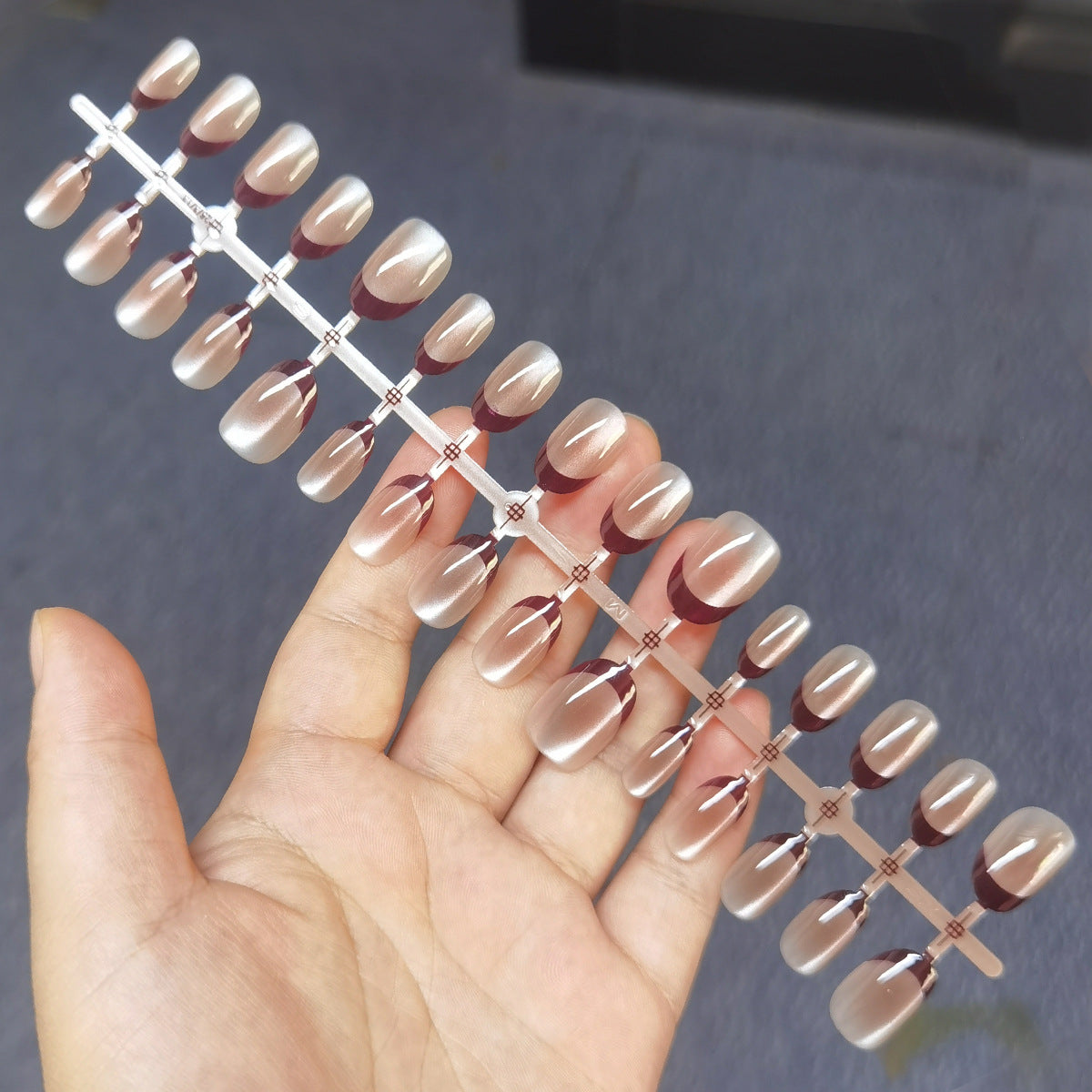 Foreign Trade Hot-Selling Wearable Nails Short Daily Oval Nail Stickers Finished Handmade Nail Pieces Factory Wholesale