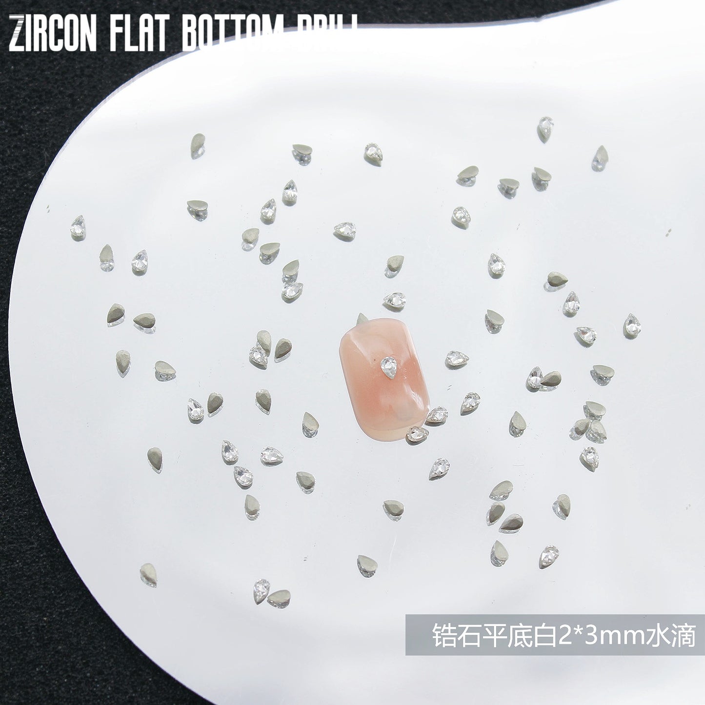 5A Mini Flat Bottom Beveled Zircon Nail Art Accessories Sparkling Snowflake Diamond-shaped Marquise Zircon Irregular Diamond Nail Decorations