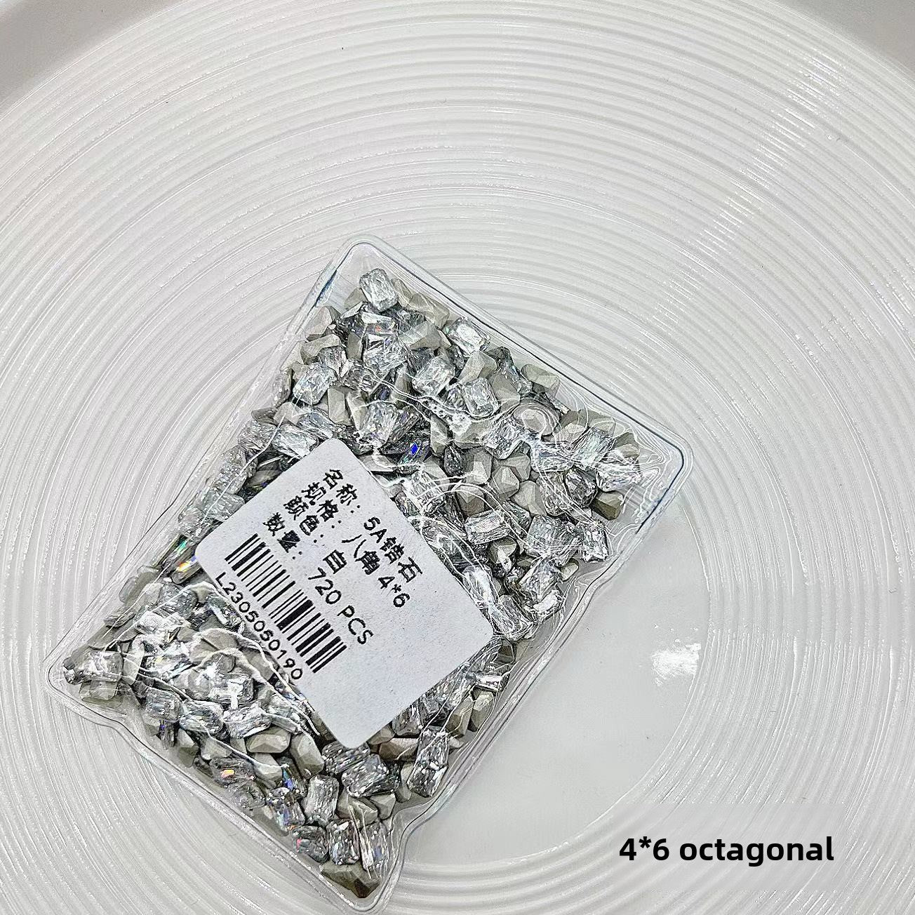 5A Medium Zircon Rose Cut Nail Art Rhinestones Sparkling Pointed Bottom Plated Wheat Spike Nail Rhinestones Decorations Wholesale