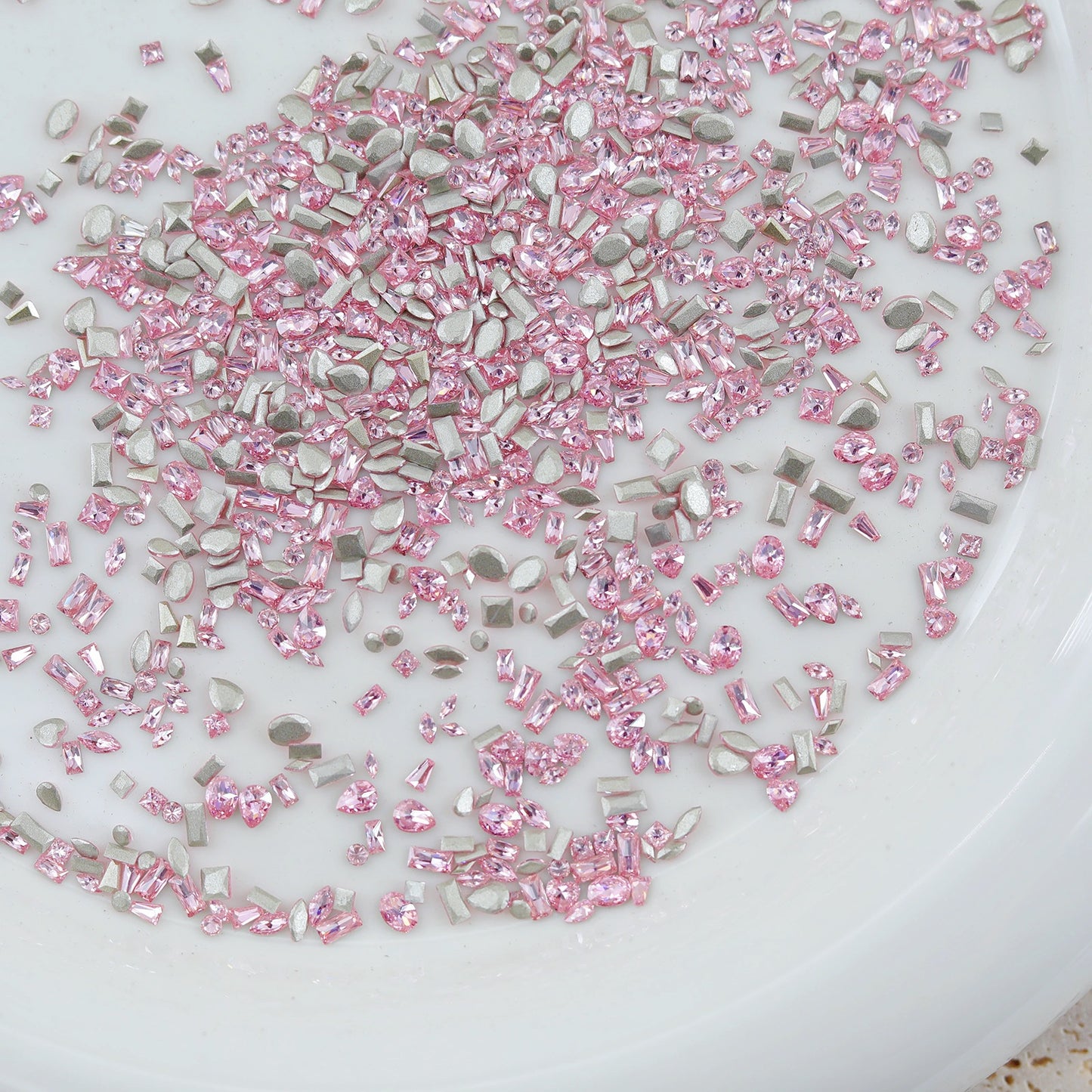 5A Mini Flat Bottom Beveled Zircon Nail Art Accessories Sparkling Snowflake Diamond-shaped Marquise Zircon Irregular Diamond Nail Decorations