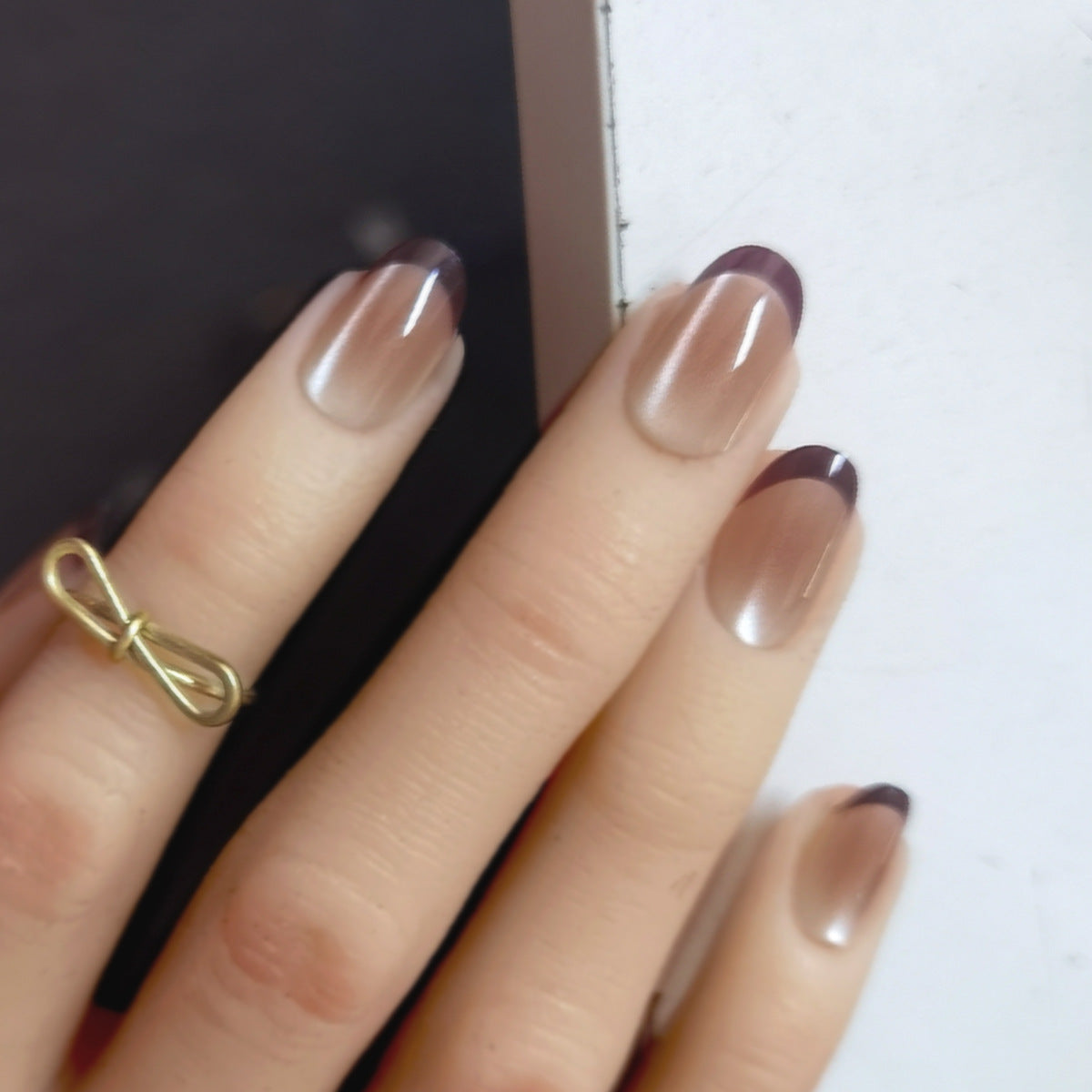 Foreign Trade Hot-Selling Wearable Nails Short Daily Oval Nail Stickers Finished Handmade Nail Pieces Factory Wholesale