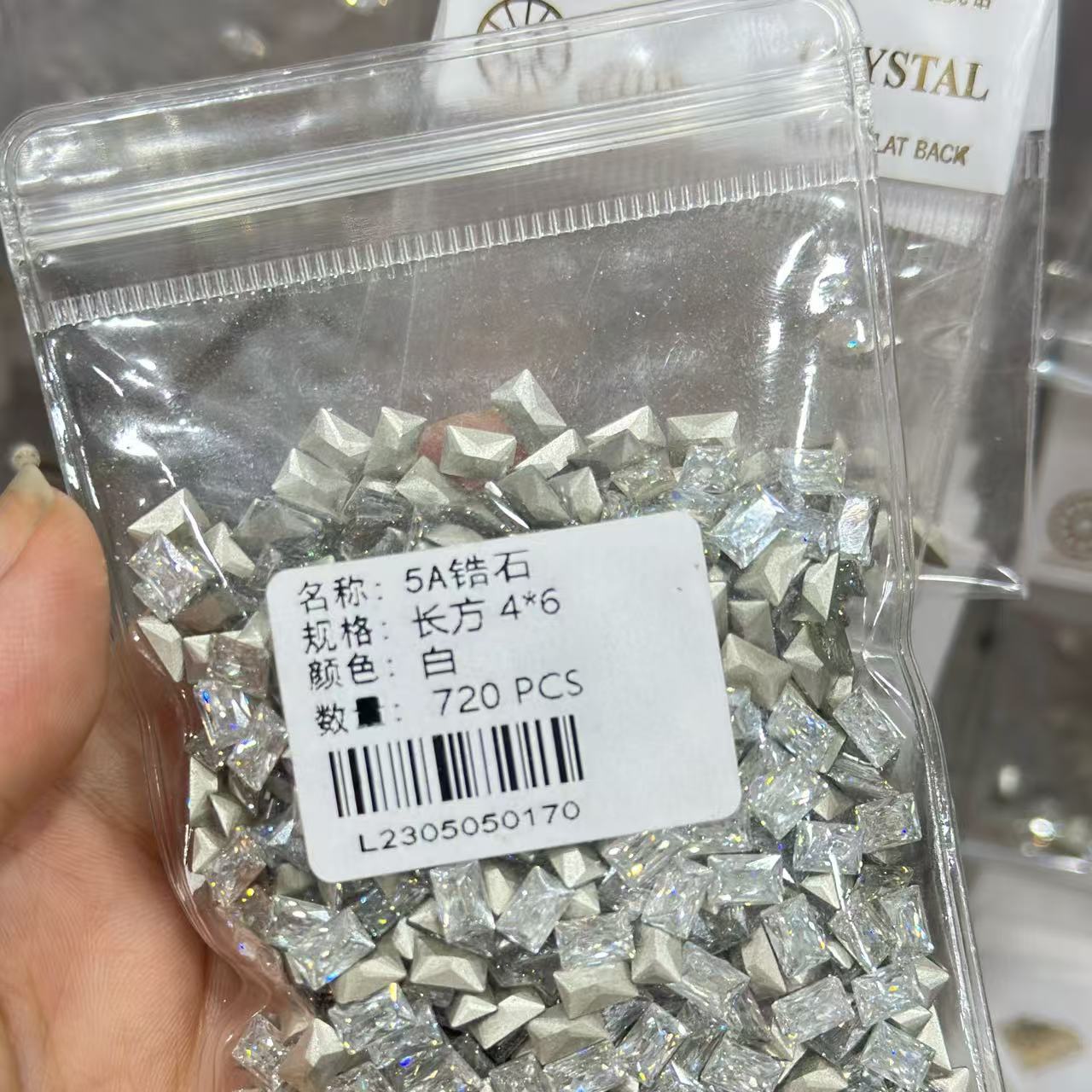 5A Medium Zircon Rose Cut Nail Art Rhinestones Sparkling Pointed Bottom Plated Wheat Spike Nail Rhinestones Decorations Wholesale