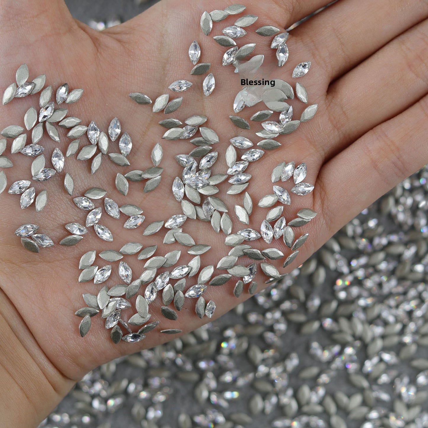 5A Mini Flat Bottom Beveled Zircon Nail Art Accessories Sparkling Snowflake Diamond-shaped Marquise Zircon Irregular Diamond Nail Decorations
