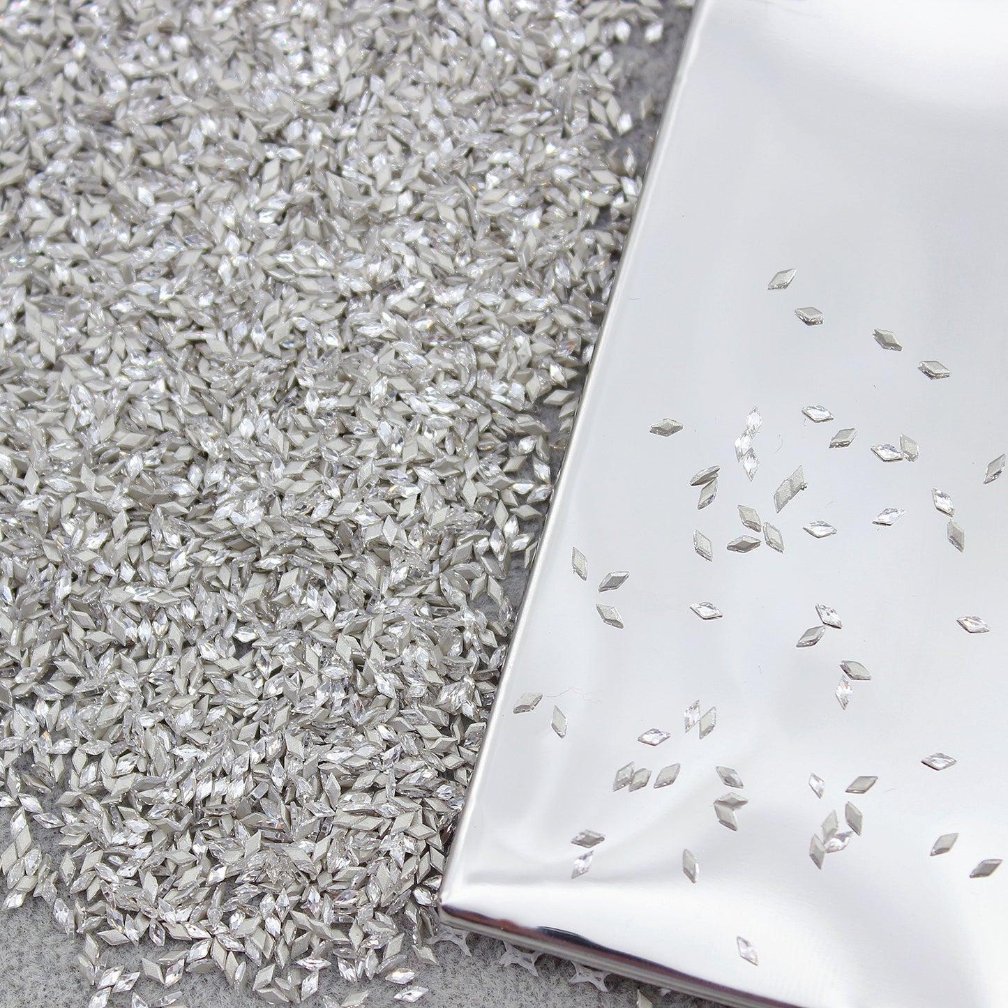 5A Mini Flat Bottom Beveled Zircon Nail Art Accessories Sparkling Snowflake Diamond-shaped Marquise Zircon Irregular Diamond Nail Decorations