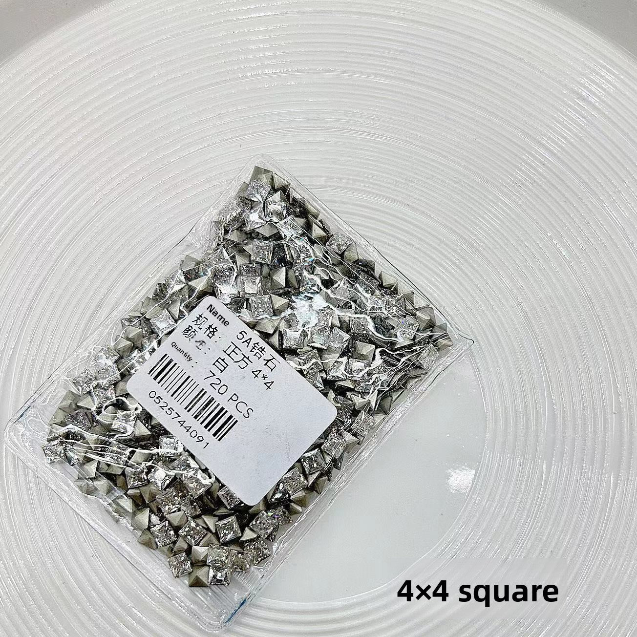 5A Medium Zircon Rose Cut Nail Art Rhinestones Sparkling Pointed Bottom Plated Wheat Spike Nail Rhinestones Decorations Wholesale