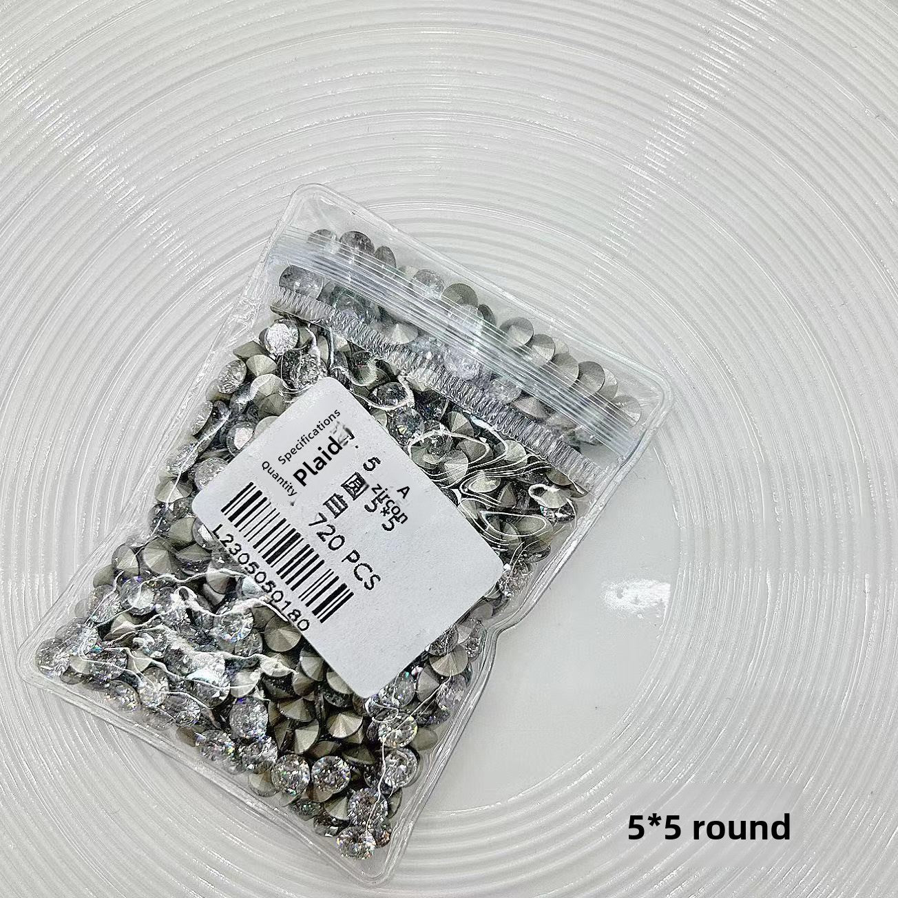 5A Medium Zircon Rose Cut Nail Art Rhinestones Sparkling Pointed Bottom Plated Wheat Spike Nail Rhinestones Decorations Wholesale